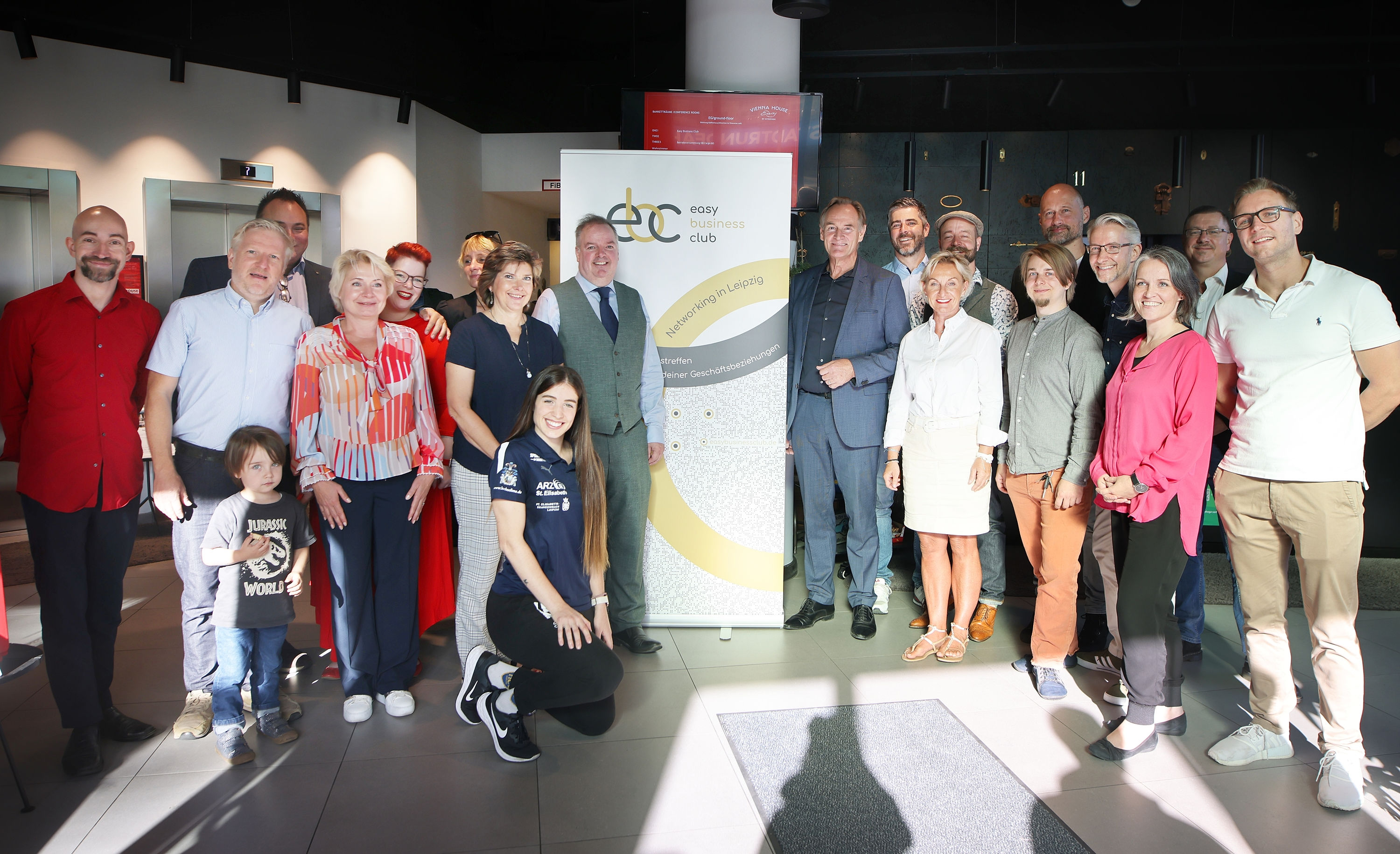 Gruppenfoto des EBC mit Leipzigs Oberbürgermeister Burkhard Jung